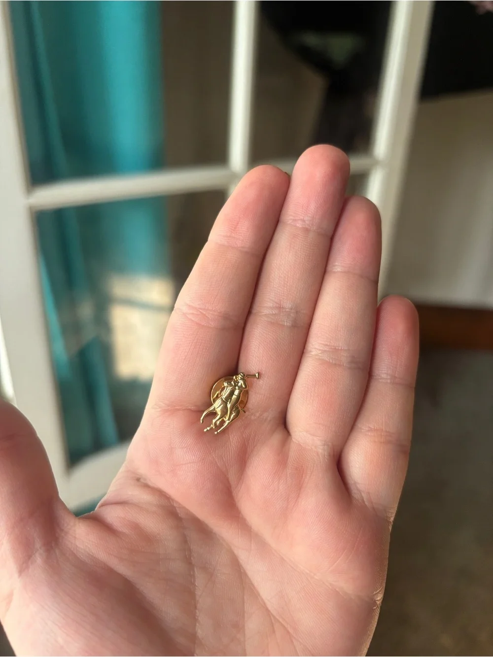 14K Gold Polo Ralph Lauren Lapel Pony/Rider Pin Tie Equestrian Jewelry RARE FIND